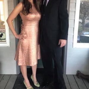 Lela Rose rose gold dress